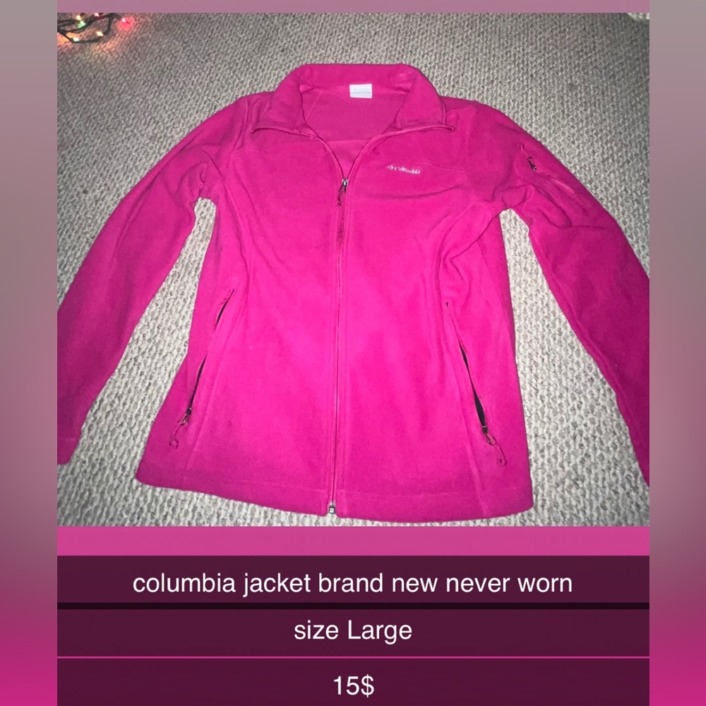Pink Columbia zip up